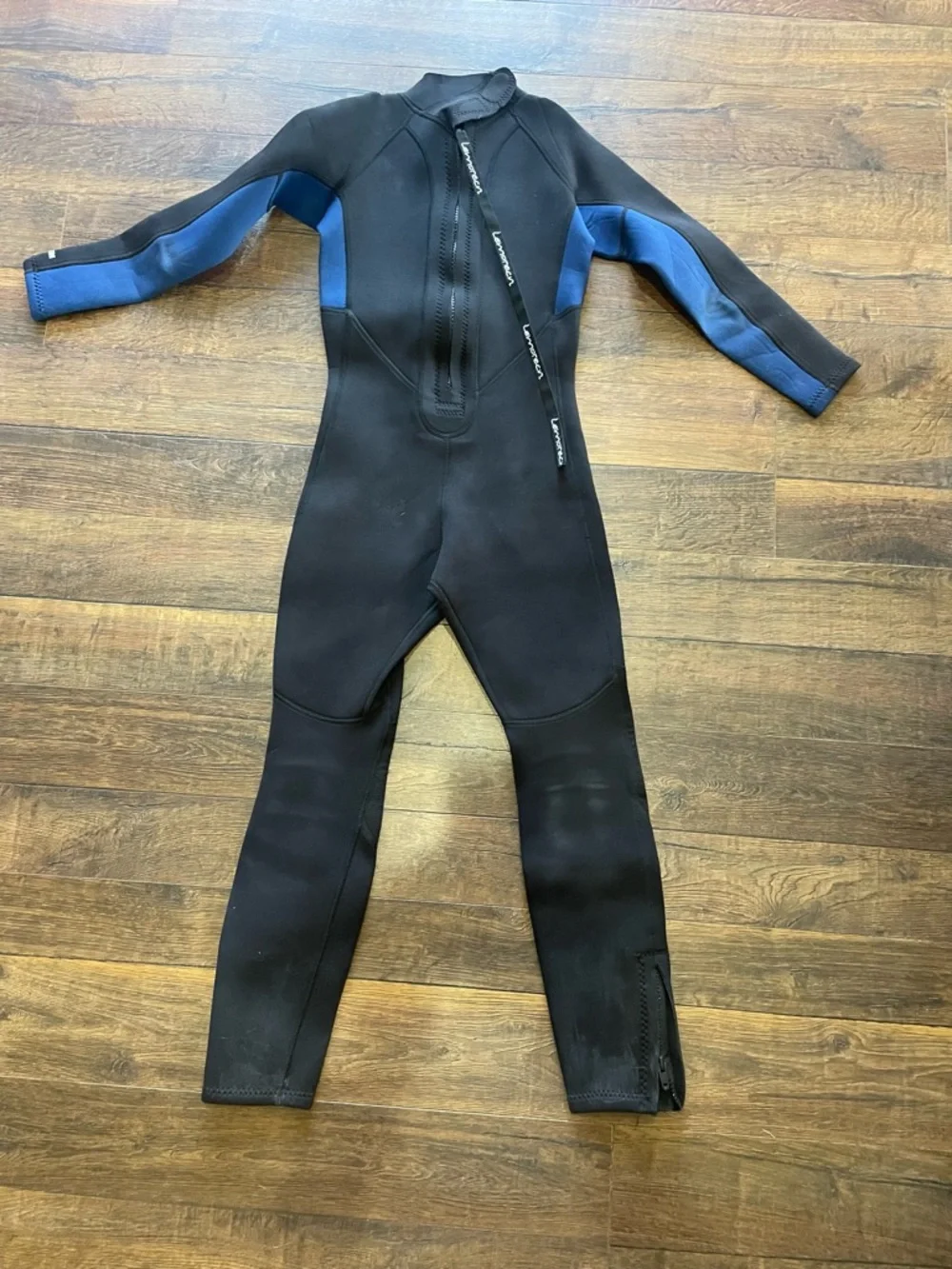 Lemorecn Black & Royal Blue Full Wetsuit Neoprene 3:2 MM EUC - Picture 7 of 10